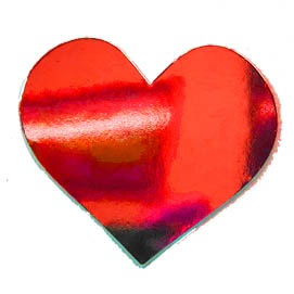Spiegelglanz-Herz 5.5cm rot